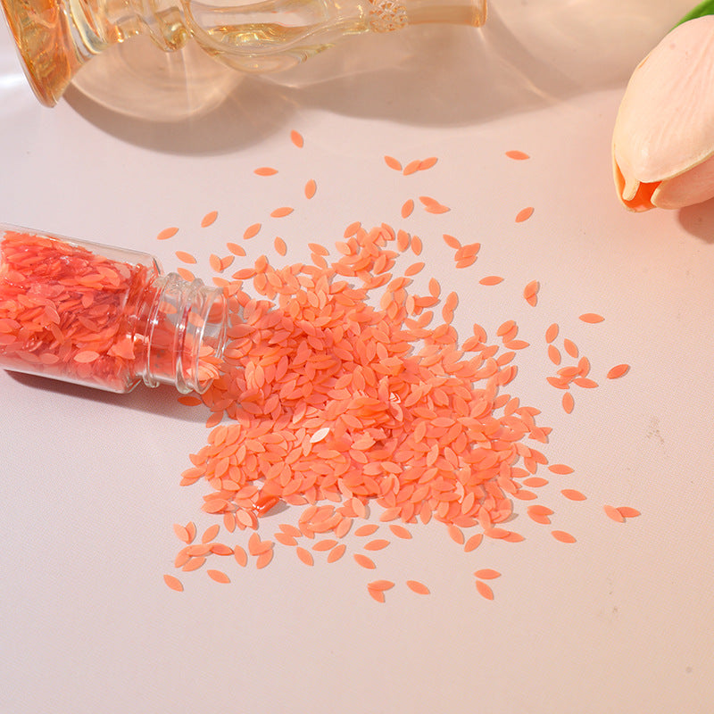 Wholesale Diy Material Green Leaves Eyes Leaves Flow Hemp Leaves Sequins Drip Glue Handmade Quicksand Decoration